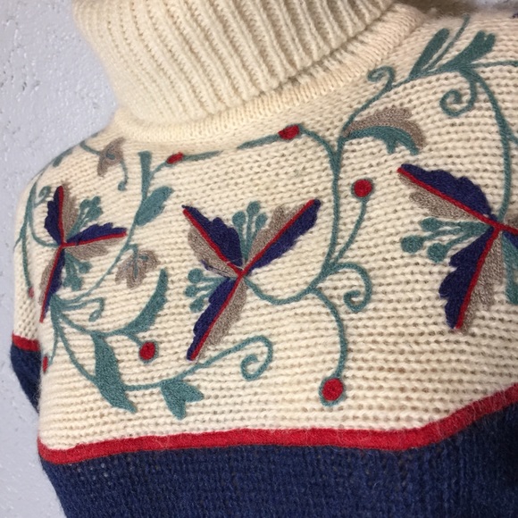 Vintage Carol Reed Wool Knit Turtleneck Sweater - Picture 5 of 5